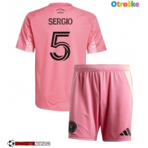 Otroške Nogometnih dresov Inter Miami Sergio Busquets #5 Domači 2025-26 Kratki rokavi (+ hlače)